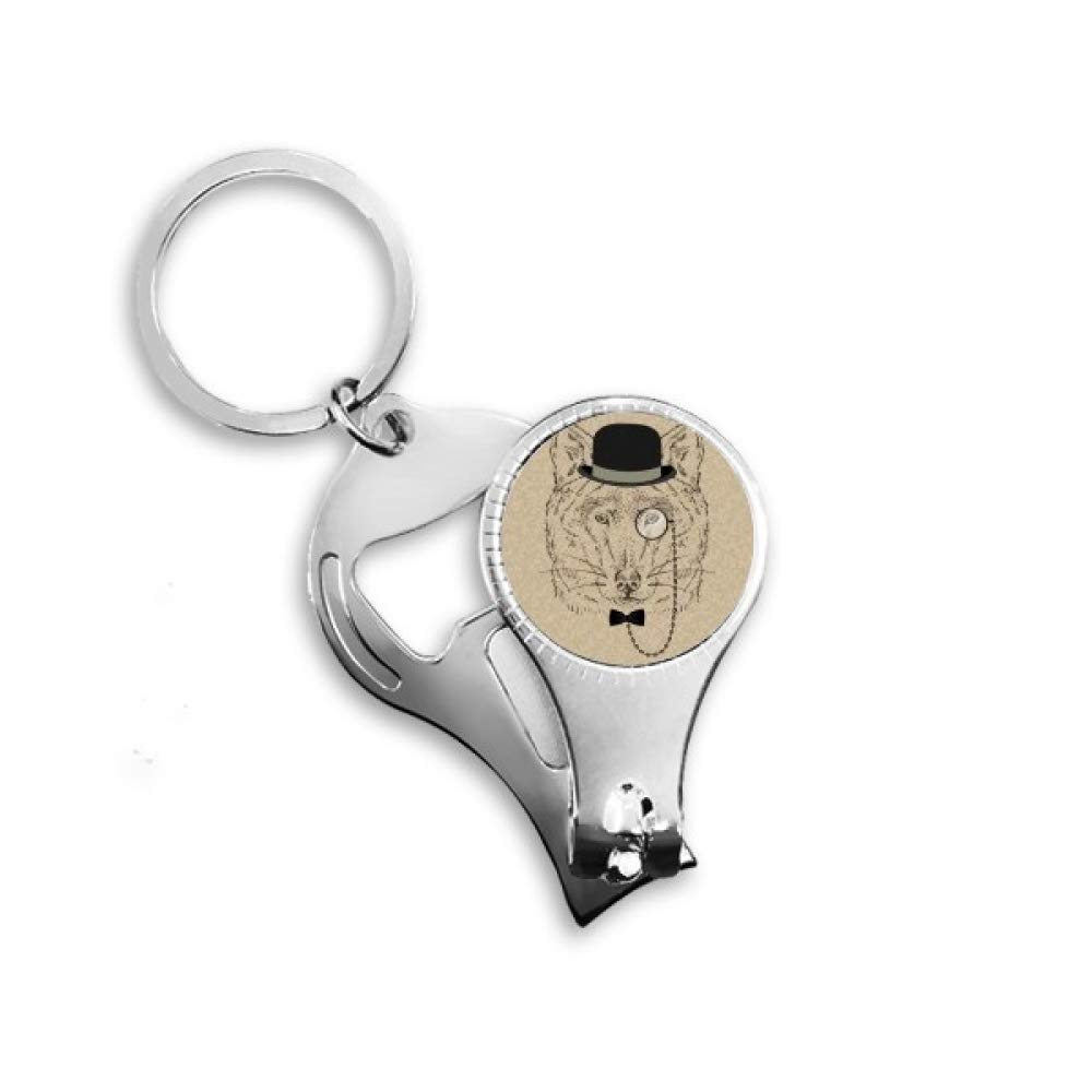 Pince à ongles porte-clés et décapsuleur loup pour vos soirées
