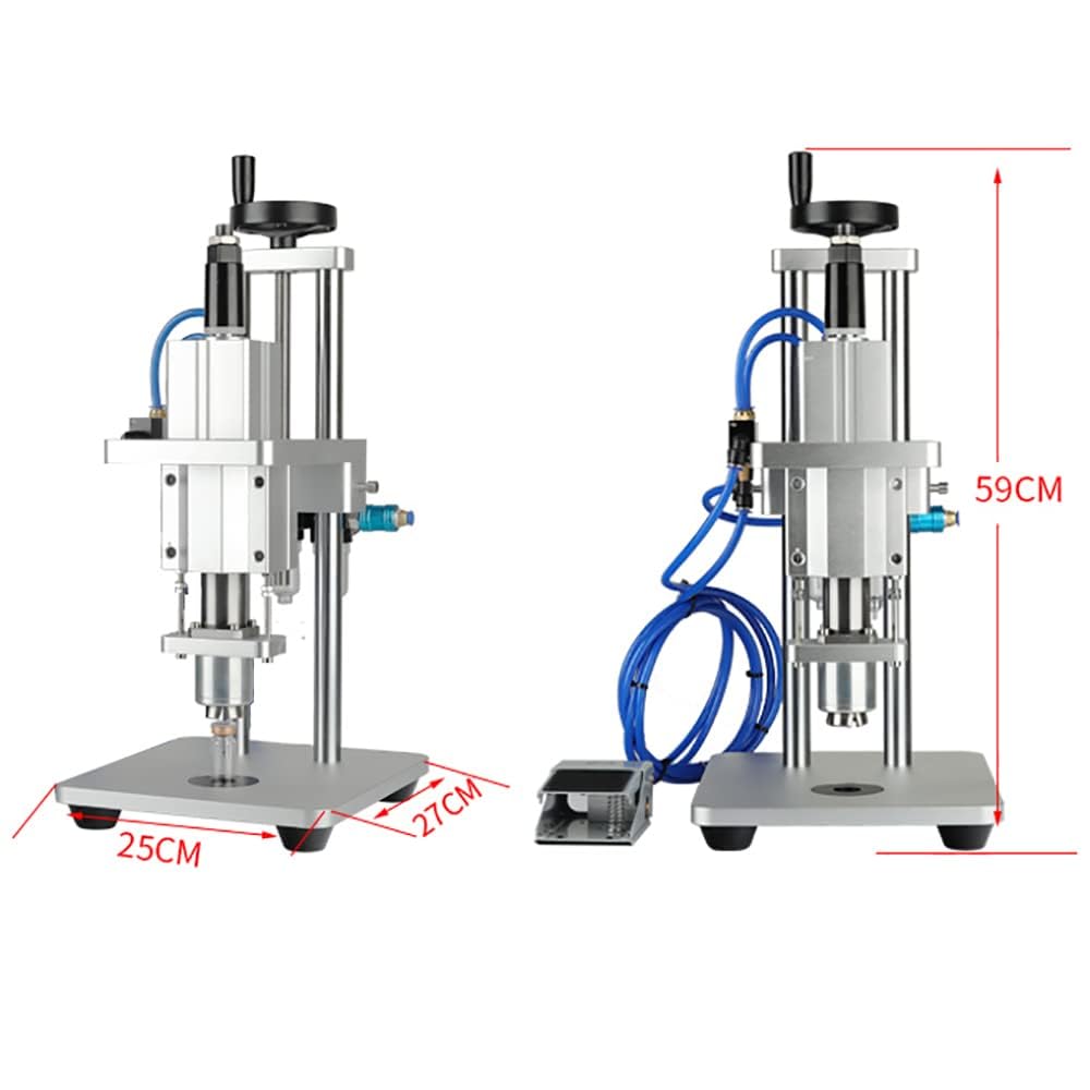 iDili Pneumatic semi-automatic capping machine for glass bottles and vials with aluminum-plastic caps (Applicable bottle diameter?20MM)