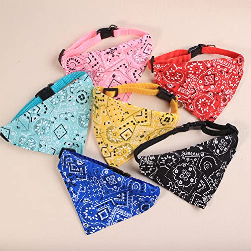 XIMA 6 coleiras bandana para gatos com gravata borboleta removível para gatos, filhotes, gatinhos, p