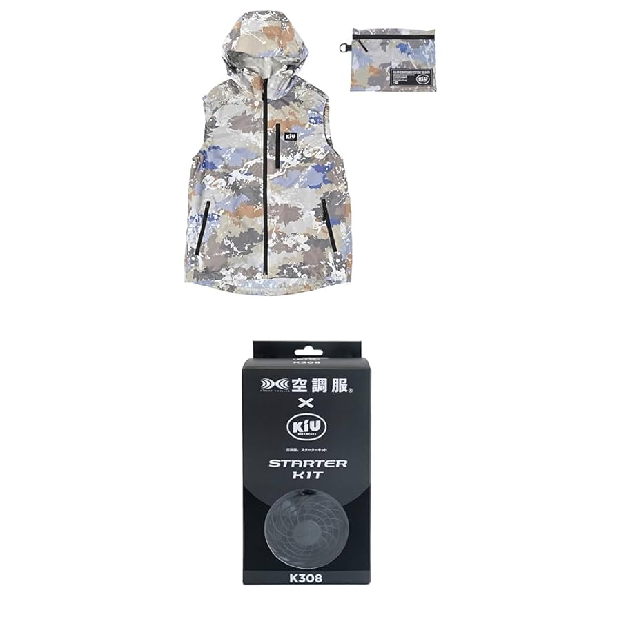 KiU × 空調服 エアコンディションドジャケット＋スターターキット Amazon.co.jp: KiU【2024】キウ 空調服(R) エアコンディションド