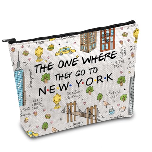 New York Trip Makeup Bag NYC,New York Merch New York Vacation Bag New York Souvenir Gift Welcome Bag Housewarming Gift (to new york UK)