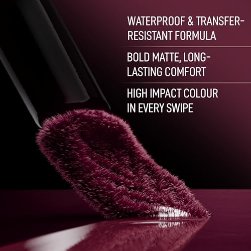 Image of RENEE Stay With Me Matte Transferproof Liquid Lipstick- Thirst of Wine | Waterproof & Smudge-proof | Bold Pigment, Lightweight & Long-lasting | With Hyaluronic Acid & Vitamin E | 6 ml
