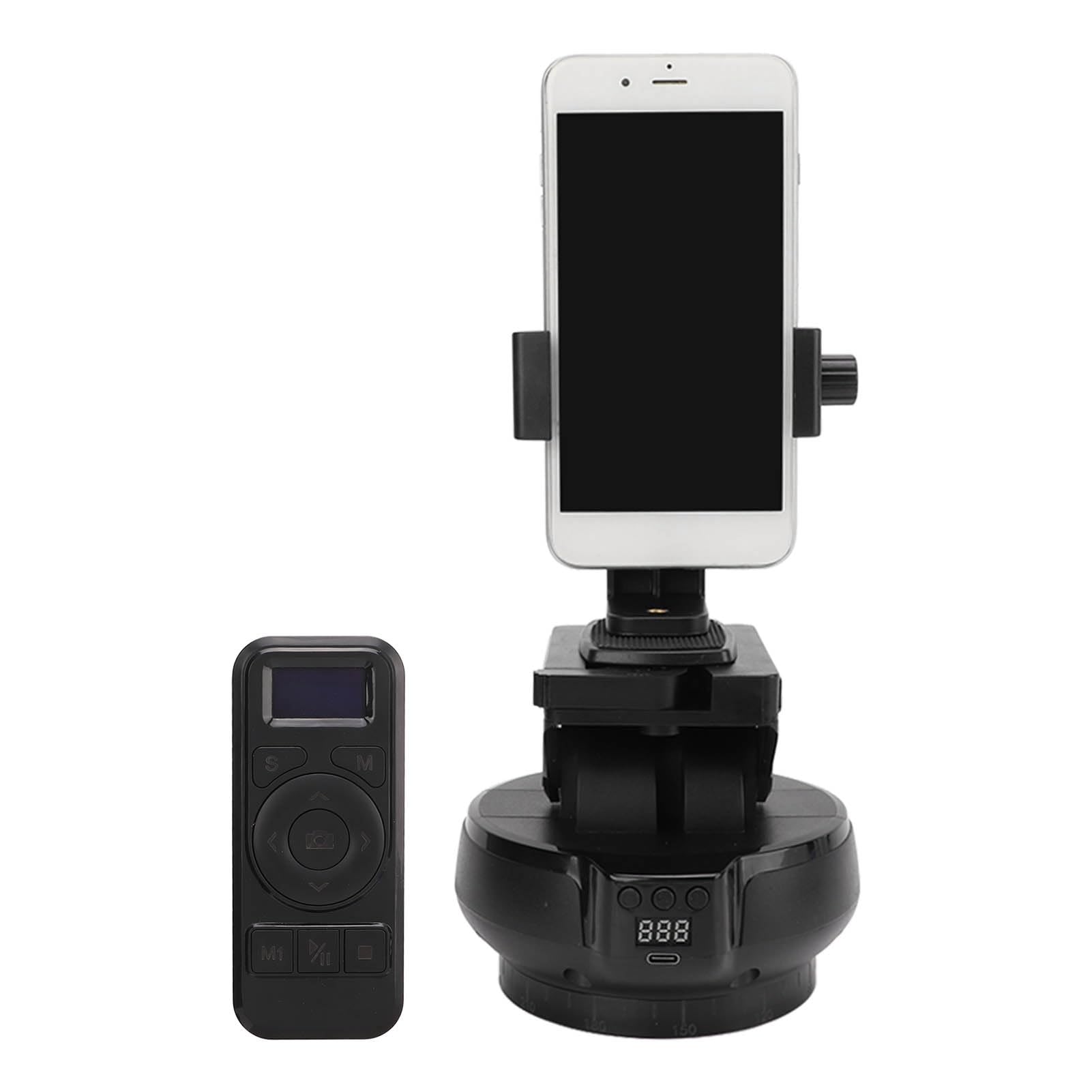 KIMISS Cabezal Panorámico Motorizado, 2 Trípodes Panorámicos 4G Control Remoto Trípodes Monopiés 100 M 360 Grados para Teléfono Móvil Rotación de Cámara ±35 9 Engranajes Velocidad Ajustable