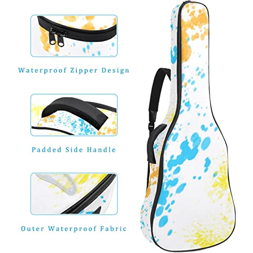 Housse imperméable pour guitare acoustique avec double bandoulière et poche Art abstrait coloré, Multicolore 09, 42.9×16… - Les Beatles, Paul McCartney, John Lennon, RIngo Starr, George Harrison Housse imperméable pour guitare acoustique avec double bandoulière et poche Art abstrait coloré, Multicolore 09, 42.9x16… – Image 5