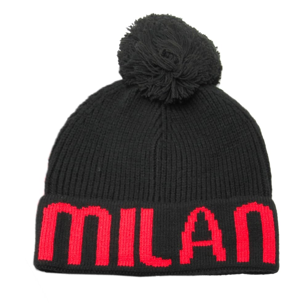 Ac Milan 143595 Beanie Hat, Black, One Size