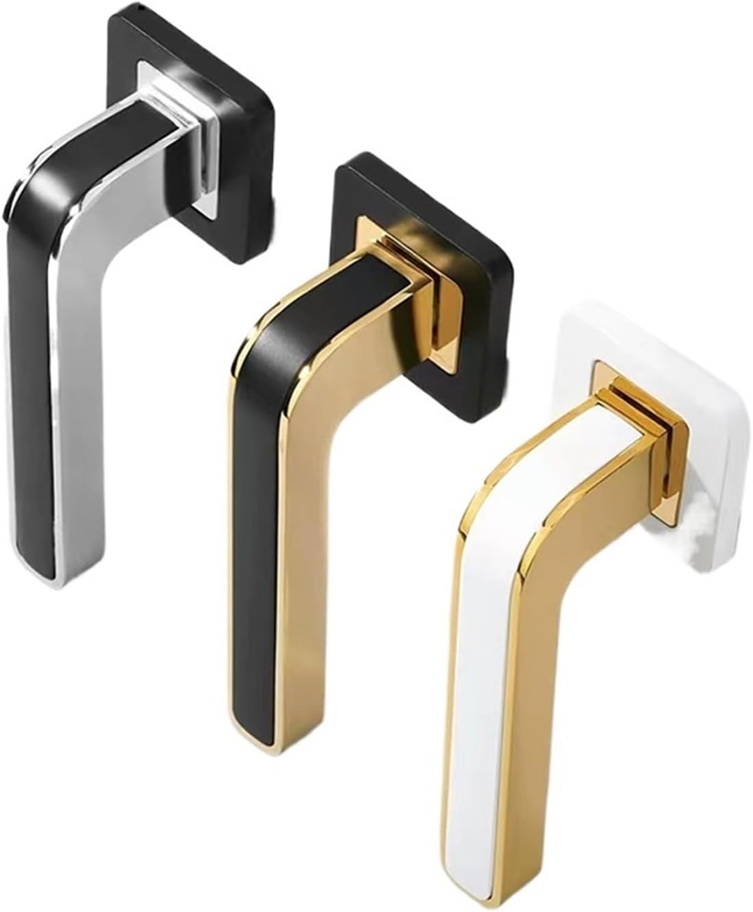 Indoor Wood Door Lock Bedroom Quiet Magnetic Suction Household Split Room Modern Mute Gold Handle(Magnetic Lock Body 1_Other)