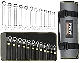 【Luxus-Set】Fortschrittlicher Maul-Ringschlüssel-Sat - 12-tlg , metrische Größen umfassen: 8,9,10,11,12,13,14,15,16,17,18,19 mm, Kann alle Ihre Arbeitsszene erfüllen