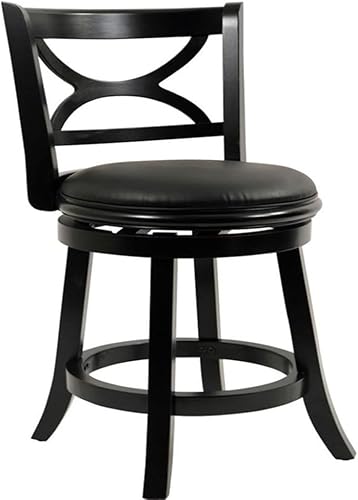 Boraam Florence - Taburete giratorio de 29 pulgadas, color negro