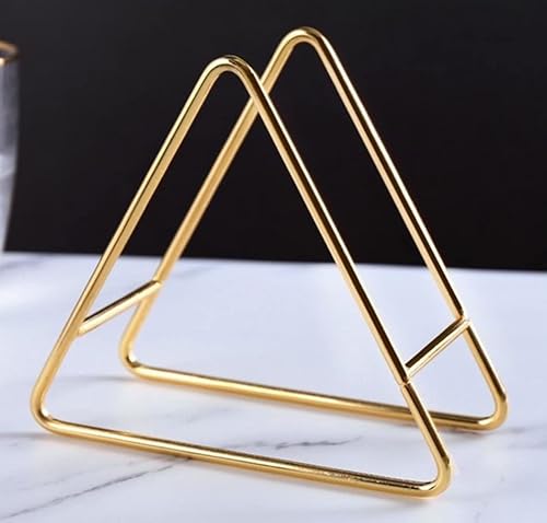 Miniatura 3 de Paquete de 2 posavasos de metal de hierro para posavasos redondos y cuadrados con capacidad para varios tamaños y tipos (4.1 pulgadas, dorado)