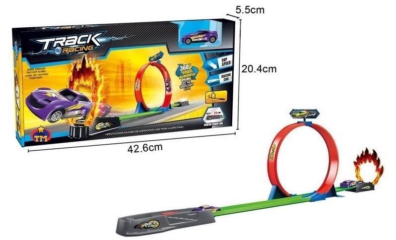 Image of 360 Car Racing Track Toy Set for Kids 5-10 Years | Powerful Launcher with Inertia Powered Cars | Spin Loop Action Racing Track | Gift for Boys & Girls