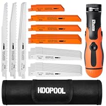 33-Piece Reciprocating Saw Blade Set, Hand Saw Includeded, Metal & Woodcutting Blades with 2-in-1 Manual Saw and Screwdriver, Organizer Pouch Included