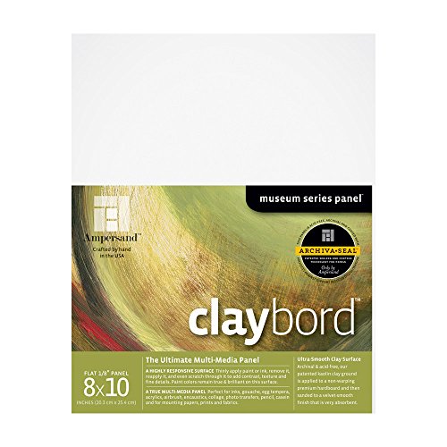 Ampersand Museum Series Claybord Panels for Paint and Ink, 1/8 Inch Depth, 8X10 Inch (CBS08) Ampersand Museum Series Claybord Panels for Paint and Ink, 1/8 Inch Depth, 8X10 Inch (CBS08)