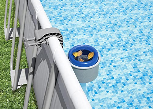 Bestway Flowclear Wall Mount Surface Skimmer | Cleans Above Ground Pools | Attracts Floating Debris, One Size, Grey #TOP5