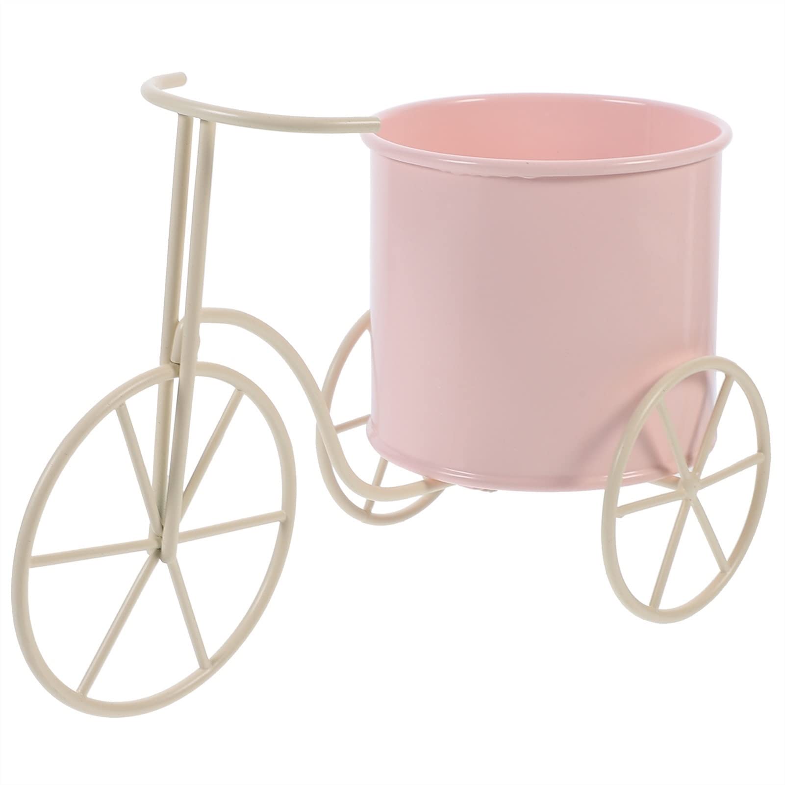 Stojak na kwiaty Kreatywny żelazny stojak na rowery wykwintna doniczka w kształcie roweru półki na rośliny do biura i salonu Półki na rośliny(Pink)