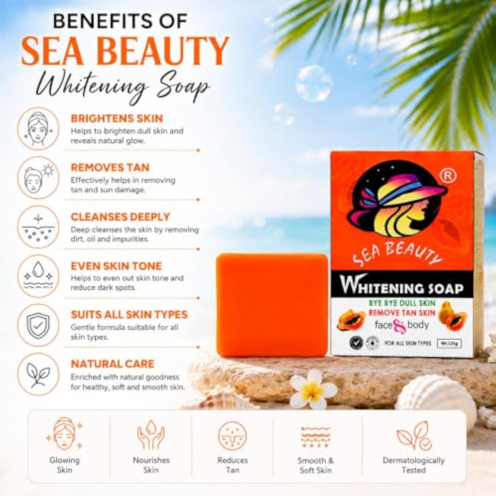 Whitening Soap 125g for Brightening Skin