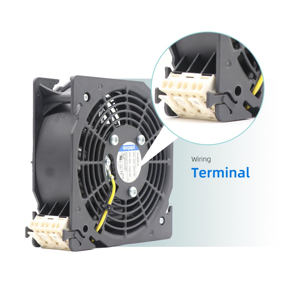 Ventilador ebmpapst DV4650-470 12038 120 x 120 x 38 mm, 12 cm, 230 V CA, 50 Hz, 17,7 W, rodamiento de bolas, ventilador de refrigeración de flujo axial