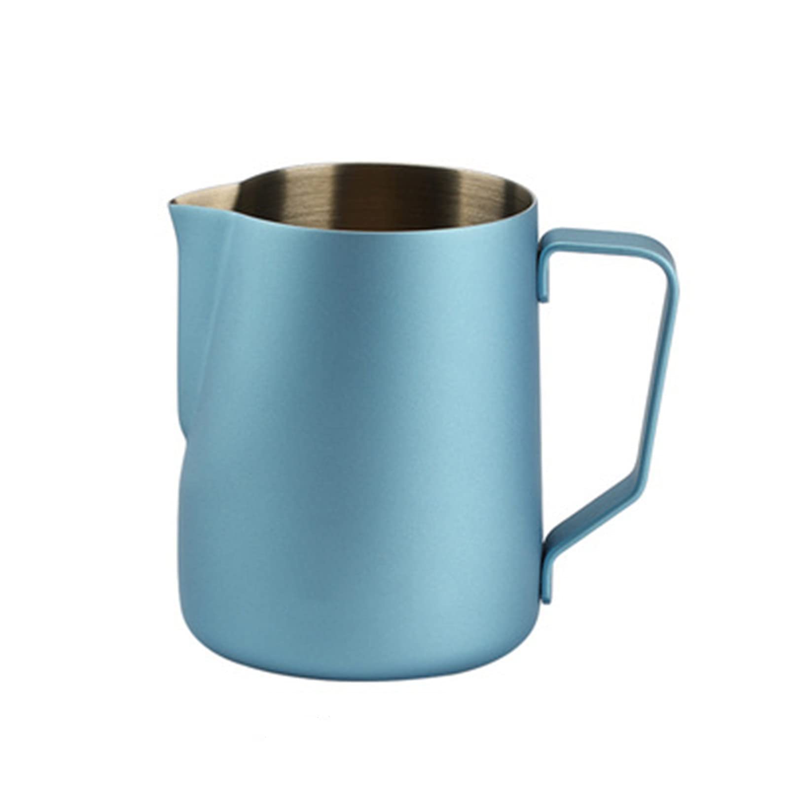 Jarras para Espumar leche Taza de café con leche pequeña elegante Barista del arte latte(Azul,100x80mm)