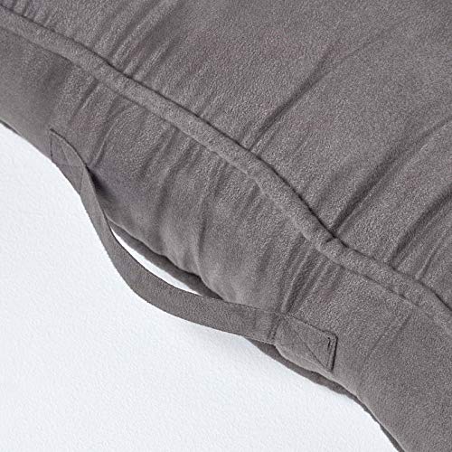 HOMESCAPES Grey Armchair Booster Cushion Large Firm 50 cm Square Seat Pad with Supportive 10 cm Thick Lift Luxury Soft Touch Faux Suede Cushion For The Elderly, Post-Operative and Pregnancy - Image 5