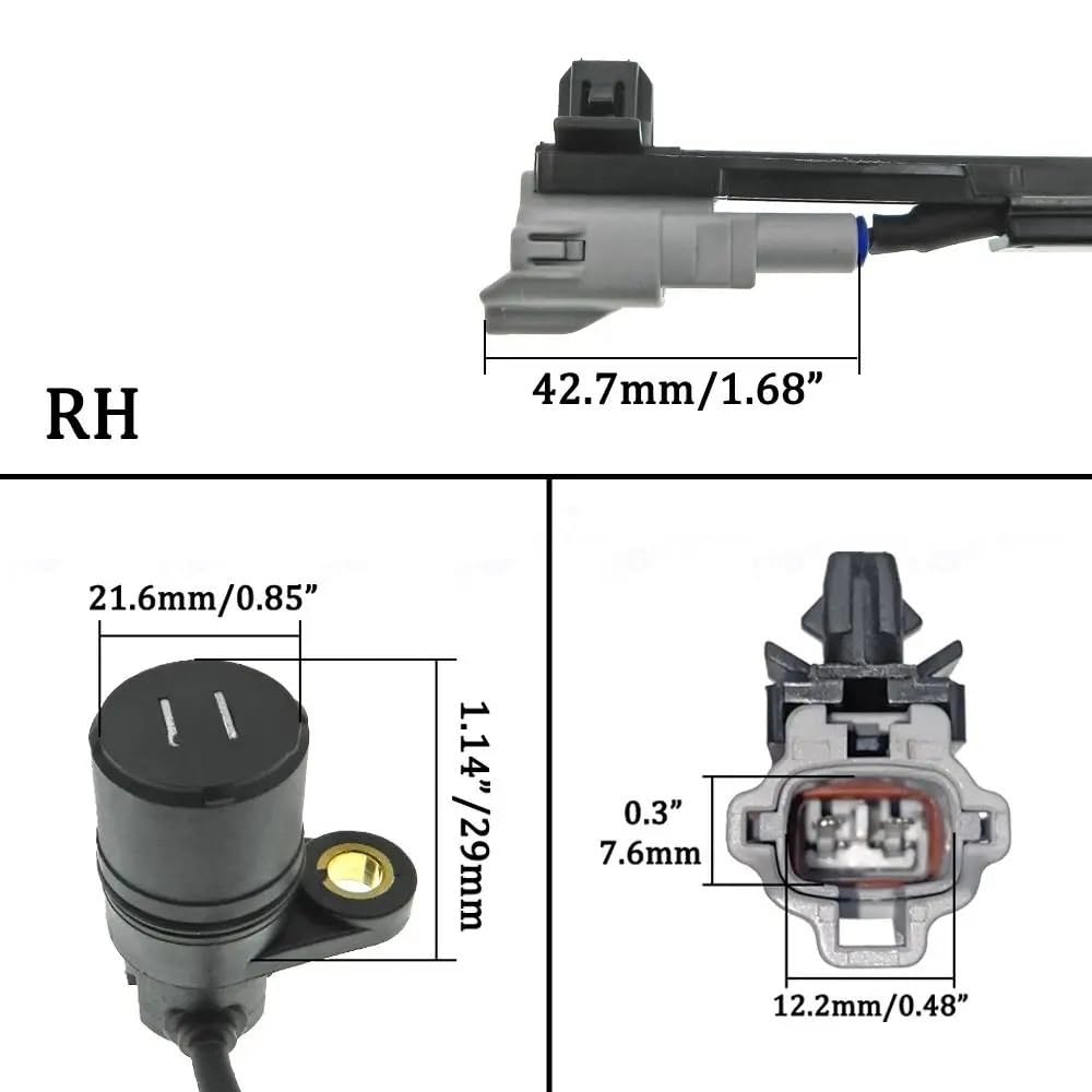 Für Hilux und Vigo 2004–2012 89546-0K070 89545-0K070 Raddrehzahlsensor Hinterachse Bremszubehör Raddrehzahlsensor