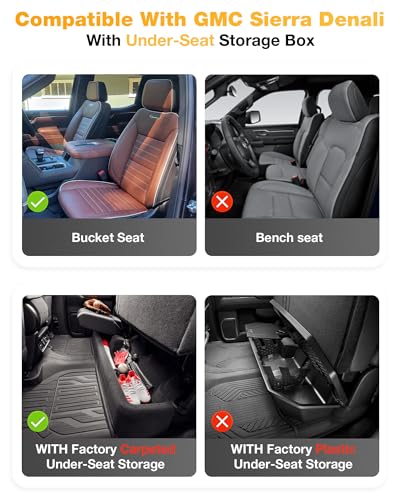 Image of 3W Floor Mats & Front Carpet for 2019-2026 Chevy Silverado /GMC Sierra 1500