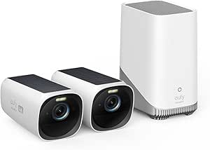 eufy Security eufyCam S330(eufyCam 3) Outdoor Wi-fi Camera, Solar Panel Camera, 4K Resolution, Reflector & Color Night Vision, No Monthly Cost, 2 Camera Kit asin的图片