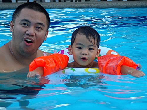 Image of Glan 1 Pair Inflatable Swim Arm Bands Swimming Ring for Pool /Beach for Kids Girls and Boys (Swimming Arm Bands)