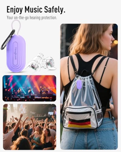 Image of Hearprotek Concert Ear Plugs, 2 Pairs High Fidelity Ear Plugs for Musicians