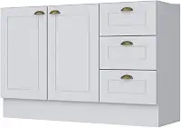 Balcão de Cozinha Pia 120 Cm 3 Gavetas 2 Portas Americana Henn