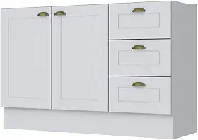 Balcão de Cozinha Pia 120 Cm 3 Gavetas 2 Portas Americana Henn