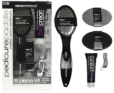 Callus Remover Pedicure Kit Set By Onyx - Foot Smoother Buffer, Callus Rasp, Foot File, Nail Clipper, Foot Lotion