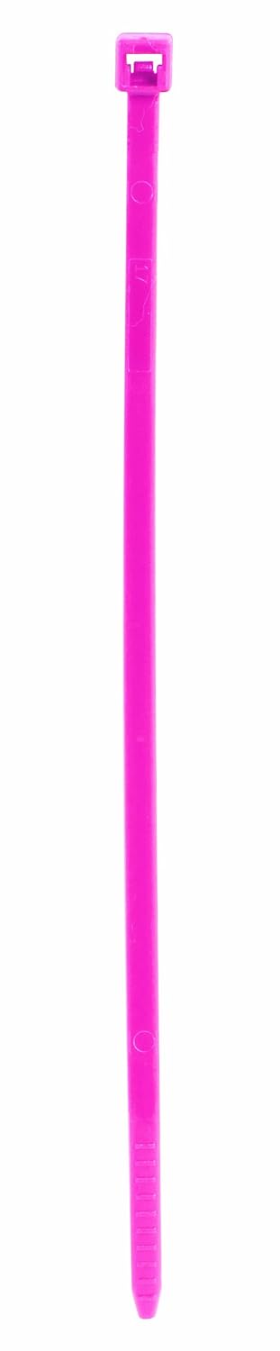 Aviditi CT115L Nylon Cable Tie, 11" Length x 3/16" Width, Fluorescent Pink (Case of 1000)
