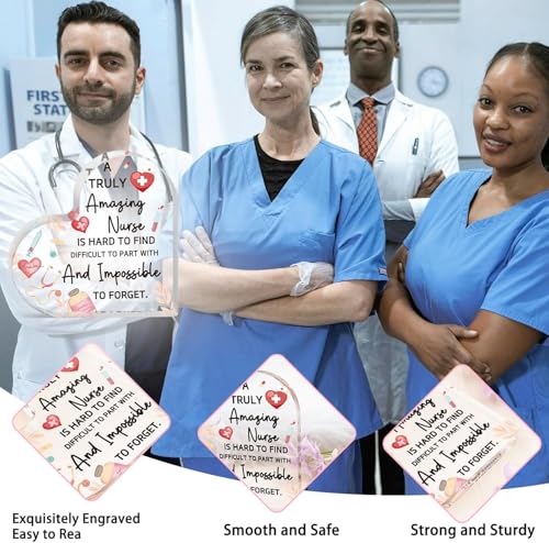 Image of Nurses Day Gift For Nurse Graduation Gifts For Women Men Rn Lpn Gifts For Nurses Student Female School Nurses Week Thank You Gifts For Women Nurses Day Heart Gift Acrylic Plaque
