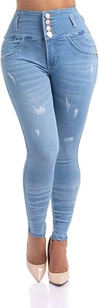 Kiwi Jeans Pantalones Colombianos Cintura alta Levantacola 1612 : Ropa,  Zapatos y Joyería - Amazon.com