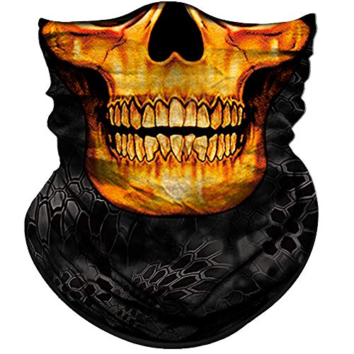 Obacle Skull Face Mask Half for Dust Wind Sun Protection Seamless 3D Tube