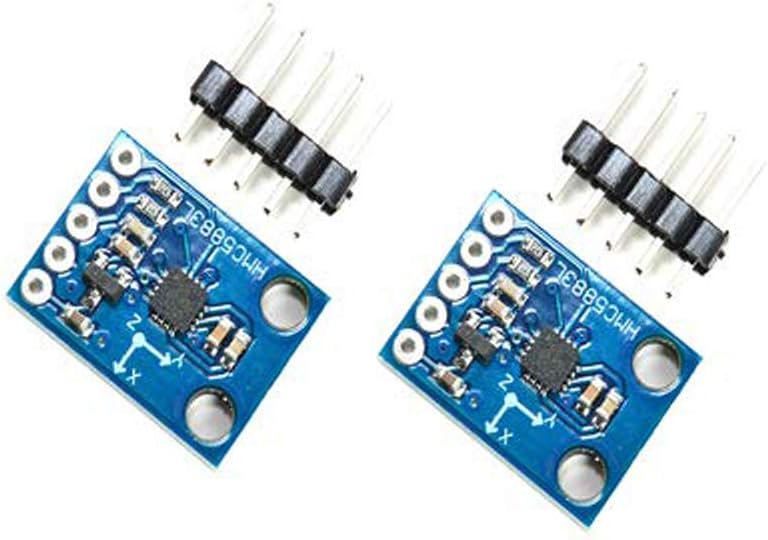 2Pcs GY-273 HMC5883L 3V-5V Triple Axis Compass Magnetometer Sensor Module for Arduino