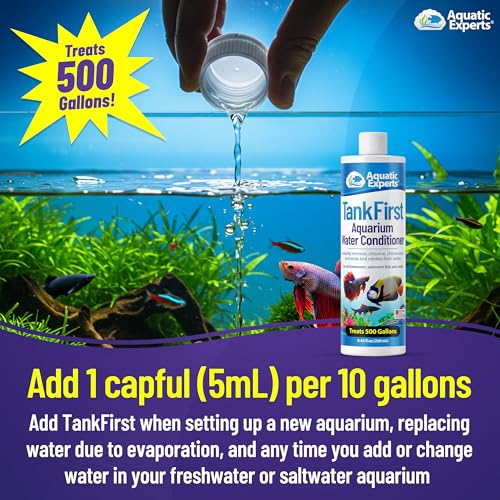 Image of TankFirst Complete Aquarium Water Conditioner - Fish Water Conditioner, Instantly Removes Chlorine, Chloramines, and detoxifies Ammonia from Fish Tank (TankFirst Regular, 250 ml)