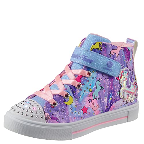 Skechers Kids Twinkle Toes Twinkle Sparks - Unicorn Dayd Sneaker, Purple/Multi, 3 Little Kid