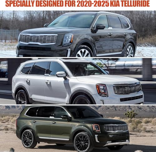 Image of Waterproof Car Covers Replace for 2020-2025 Kia Telluride, 6 Layers All Weather Custom-fit Car Cover with Zipper Door & Windproof Bands for Snow Rain Dust Hail Protection