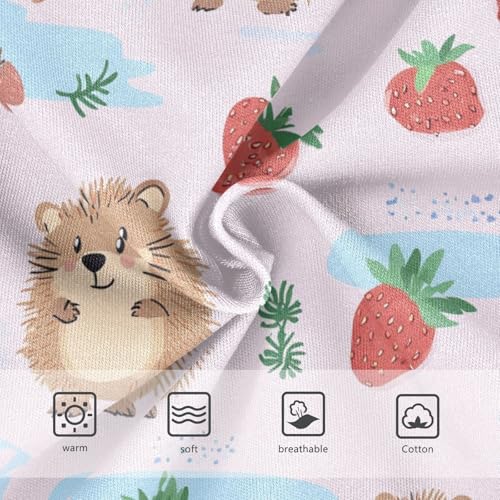Wusikd Cute Hedgehog Girls' Underwear Cotton Strawberries Pink Girls Briefs Soft Toddler Underwear 2T3