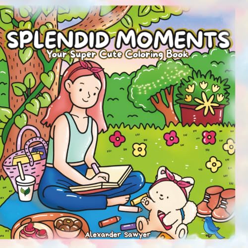 Splendid Moments: Your Super Cute Coloring Book, Hand-Drawn Illustration of Everyday Cozy Adventures of Girls and Their Cute Furry Friends! (Cozy Adventures Coloring Book)