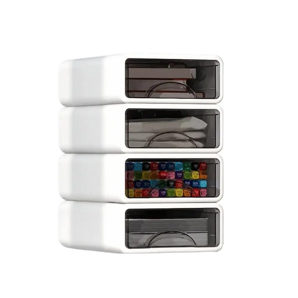 Design bureau épuré avec la boîte de rangement empilable ModuloDesk chez soi