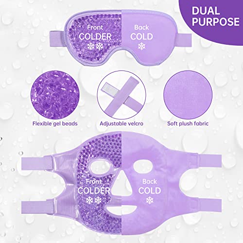 Cooling Eye Mask for Puffiness and Pain Relief (Purple)