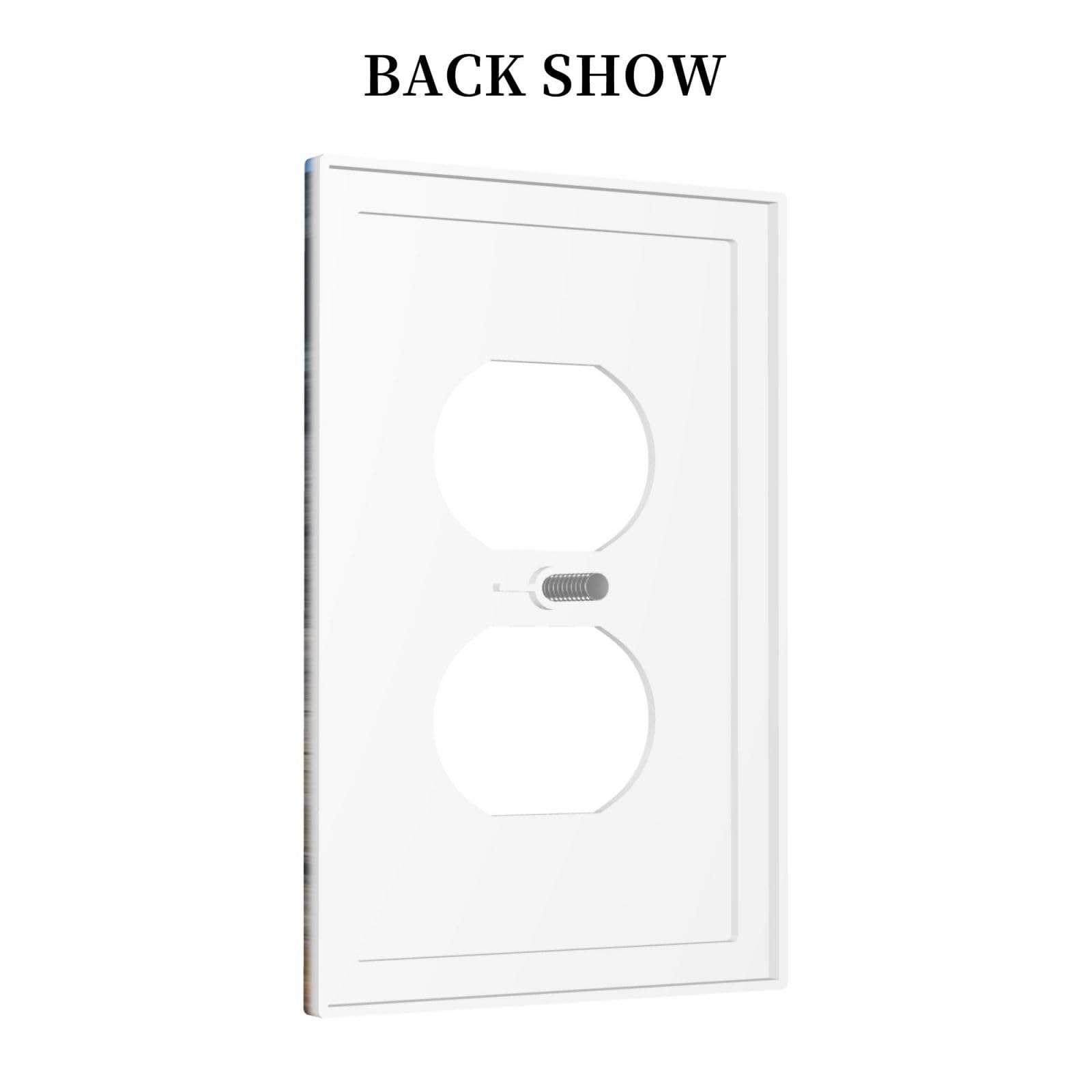 Scenic Lake Light Switch Cover – Aqua Blue Nature View, Single Toggle, Thermoplastic Wall Plate For Home Decor