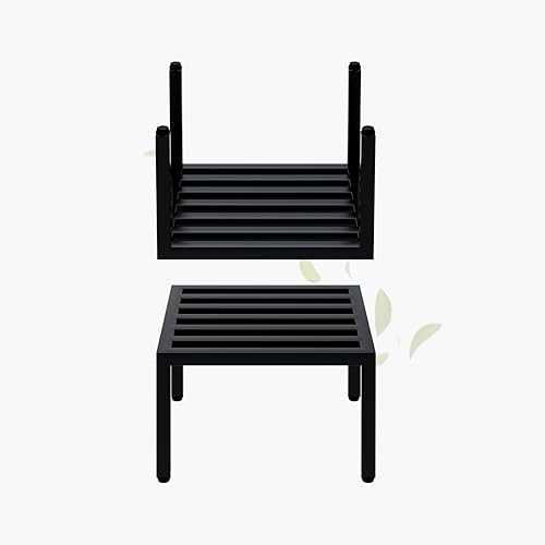 Miniatura 3 de Zhongma Paquete de 2 soportes resistentes para macetas de 12 pulgadas, construcción resistente, soporte cuadrado bajo para plantas de 12 x 12 x 7.87