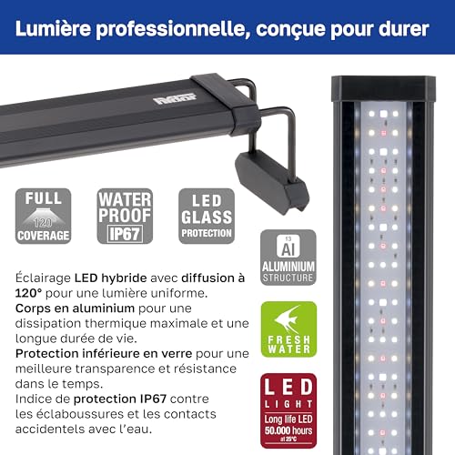 Éviter les algues d'aquarium avec la rampe LED programmable Hydor 36W - 8