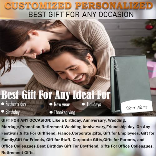 Image of Mini2buy Customized Unisex Vertical Name Engraved Store 15-20 for Credit|Debit|ATM|Business Visiting RFID Blocking Stainless Steel 1x10x6 cm Personal Corporate Gift (Long-Black)