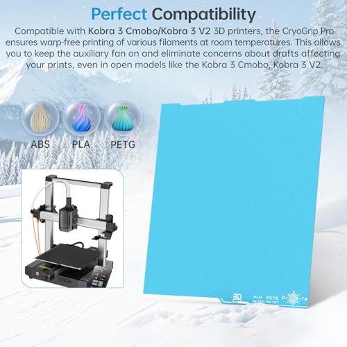 Image of BIQU CryoGrip Pro Frostbite for Kobra 3 Combo 3D Printer 250x250MM Upgrade Panda Build Plate, Room Temperature Print