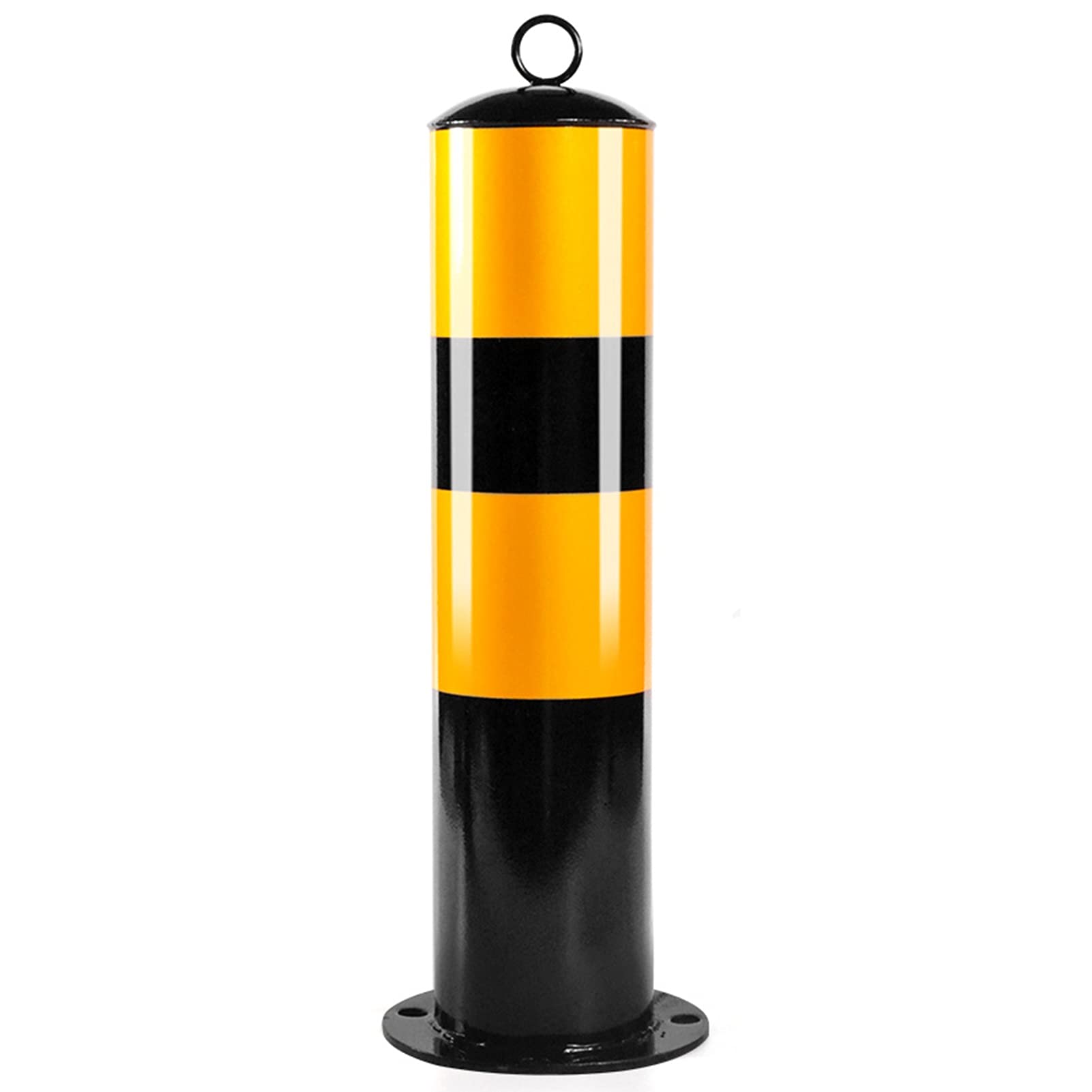 HCZKIUJY Parking Bollard Heavy Duty Round Reflective Private Parking Driveway Bollard Post Pole Fixed Steel Pipe Anti-collision Parking Cones