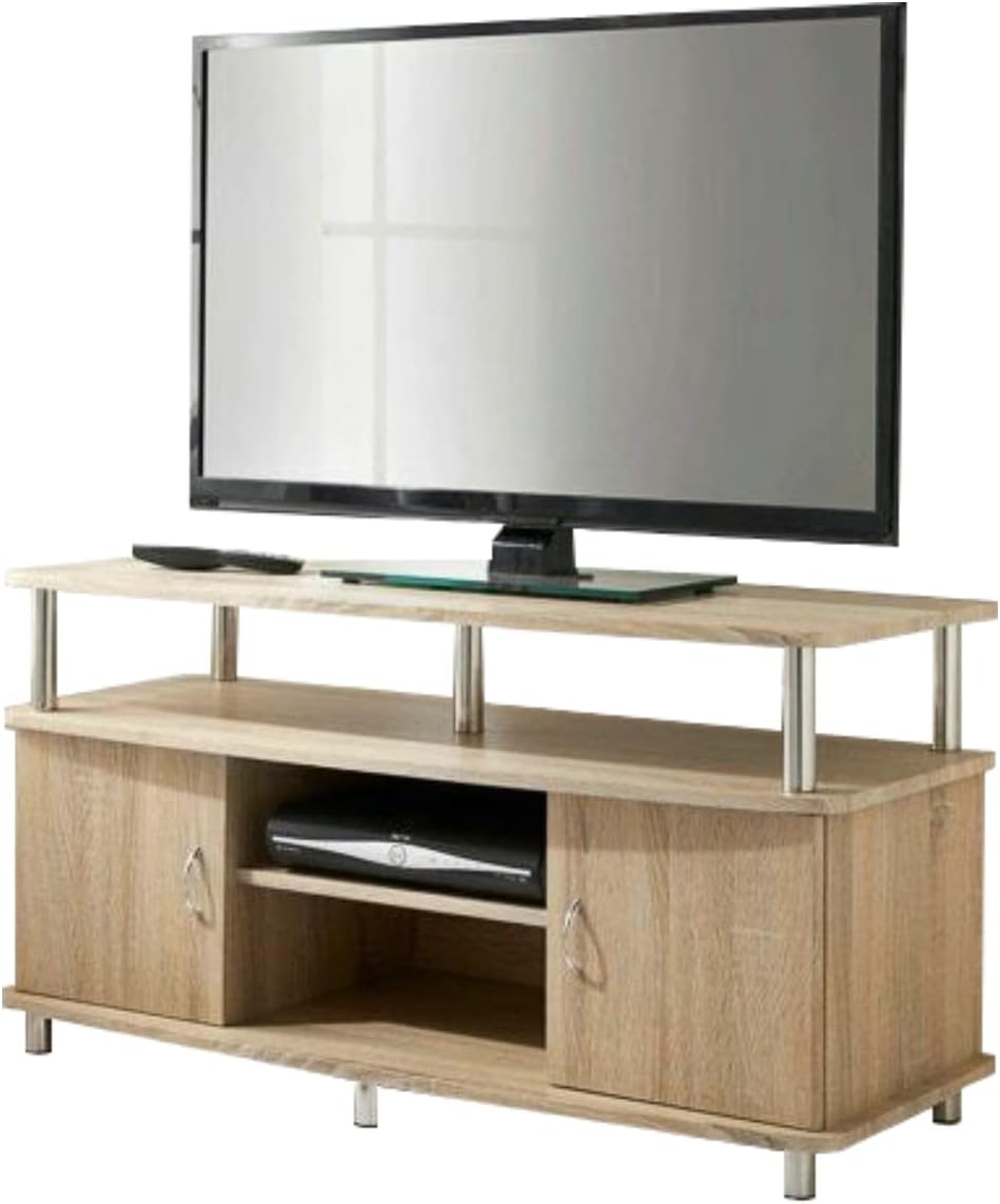 Saxony® TV Unit Wide 2 Doors tv Cabinets for Living Room Table Stand Media Units with Storage Shelves Cupboards Cabinet Shelving Unit Display Furniture