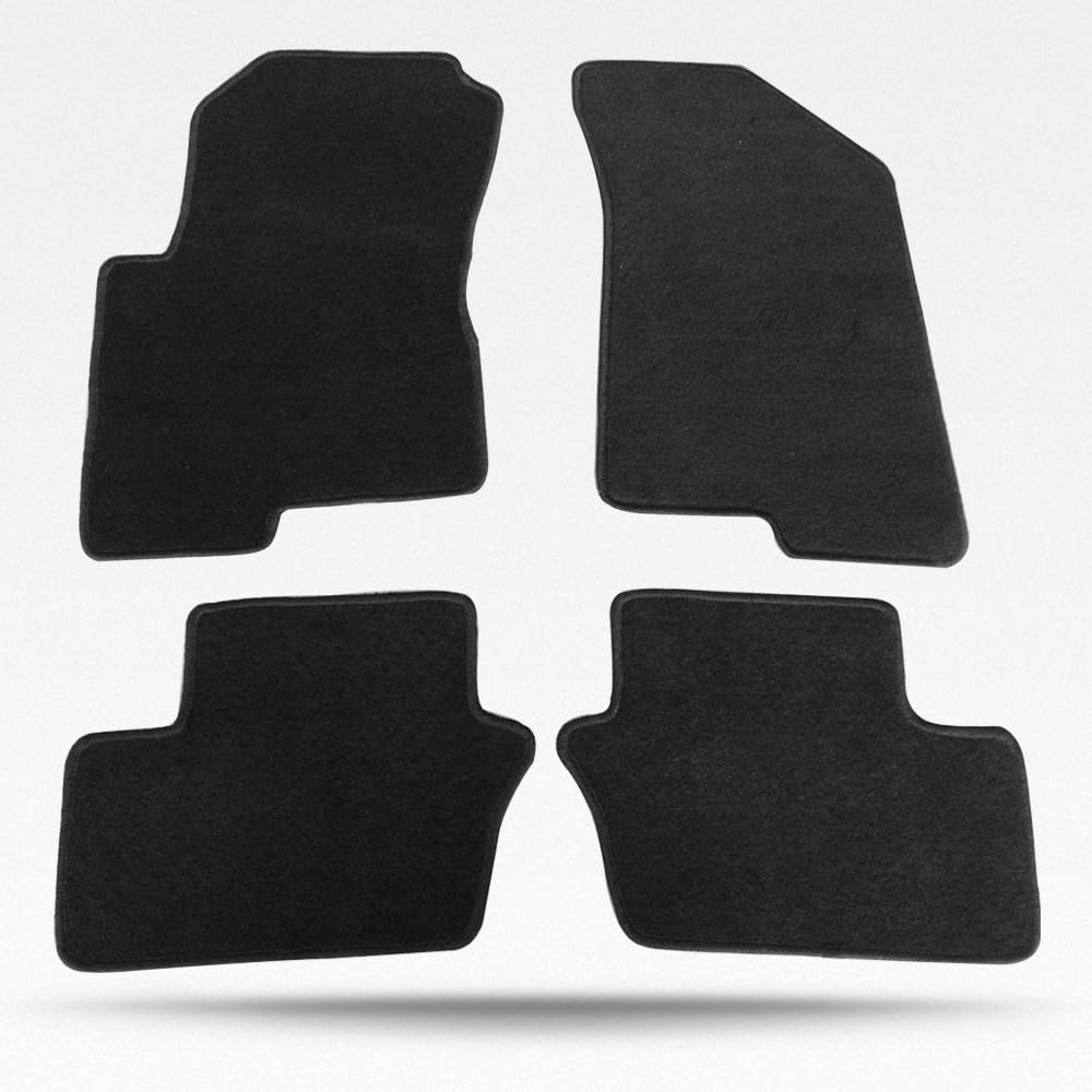 Car Floor Mat, Compatible with 2007-2012 Dodge Caliber, Nylon Black Floor Liner Carpet Set, 4PCS